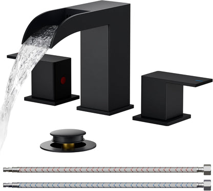 Matte Black Bathroom Faucets 3 Hole